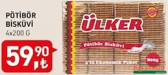 ÜLKER PÖTİBÖR BİSKÜVİ 4X200 G